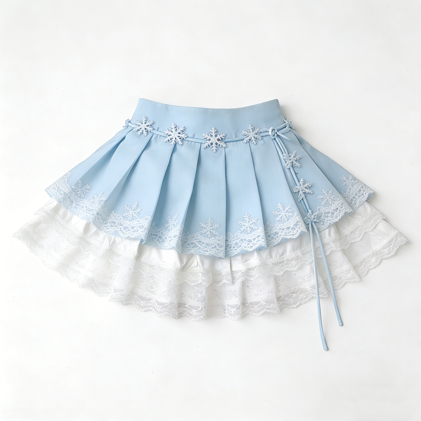 Light Blue Snowflake Skirt
