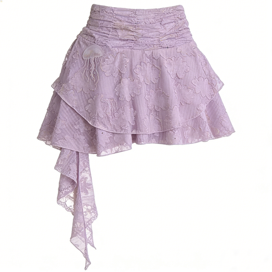 Purple Jellyfish Asymmetrical Skirt
