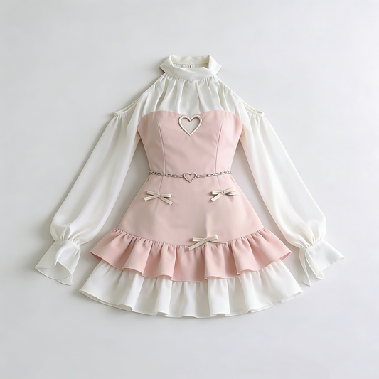 Pink Heart Bow Dress