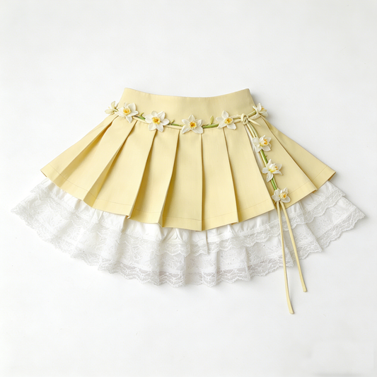 Yellow Daffodil Layered Skirt